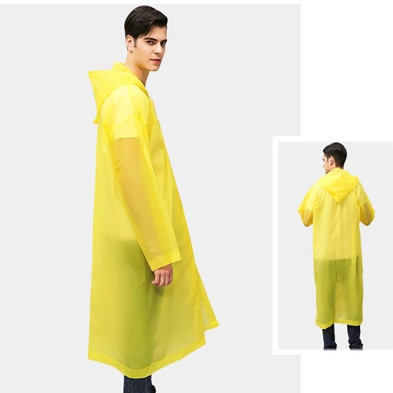 Waterproof Hooded Raincoat - Men & Women (Random Color) Imported Material