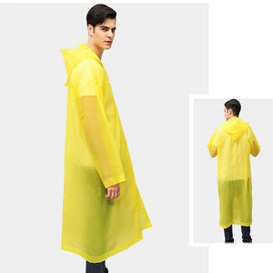 Waterproof Hooded Raincoat - Men & Women (Random Color) Imported Material