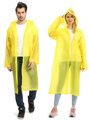 Waterproof Hooded Raincoat - Men & Women (Random Color) Imported Material