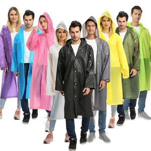 Waterproof Hooded Raincoat - Men & Women (Random Color) Imported Material
