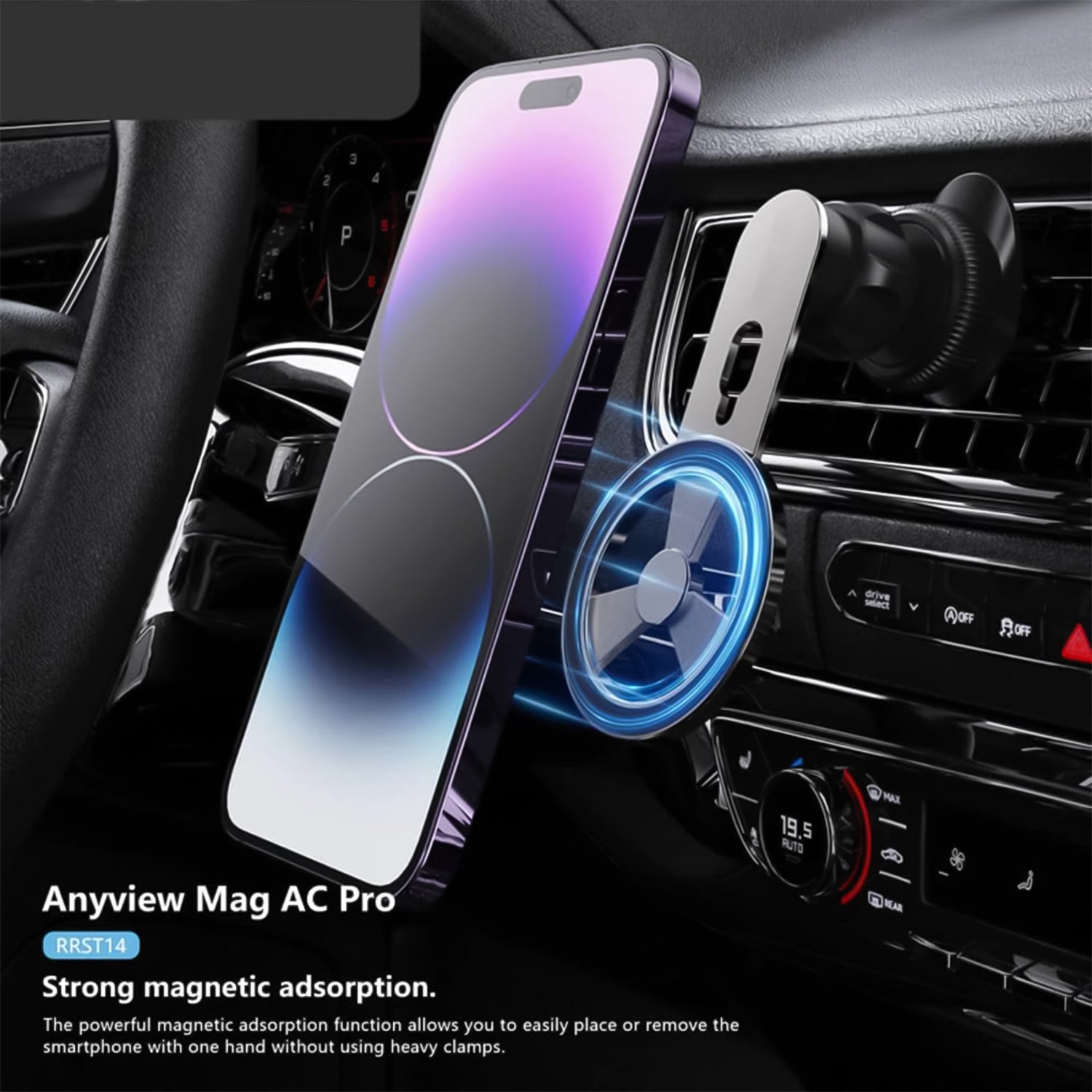 360 Rotatable Foldable Air Vent Magnetic Phone Holder (1 Pc) - Springkart 