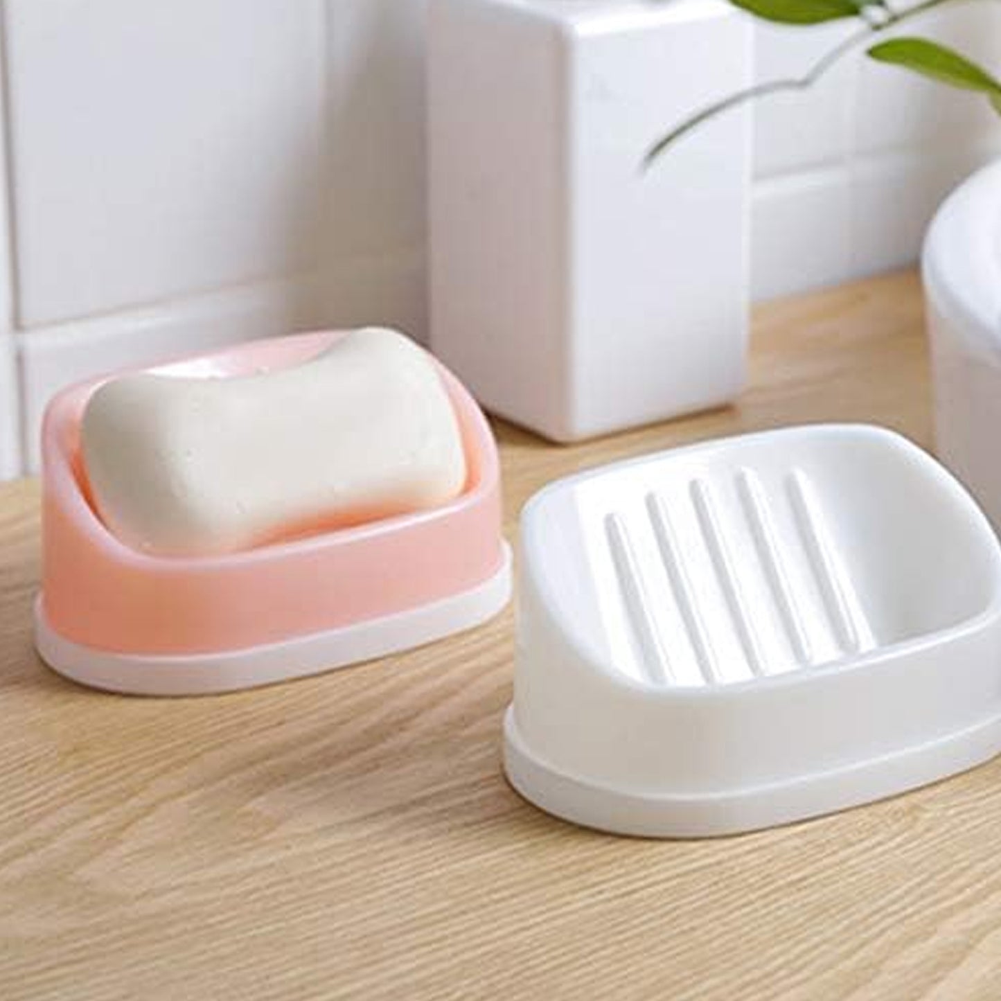 Soap Container Soap Box Household Kitchen And Bathroom Can Use Pp Material Drain Box Double Soap Dish For Bathroom Shower Home Outdoor Camping (1 Pc) - Springkart 