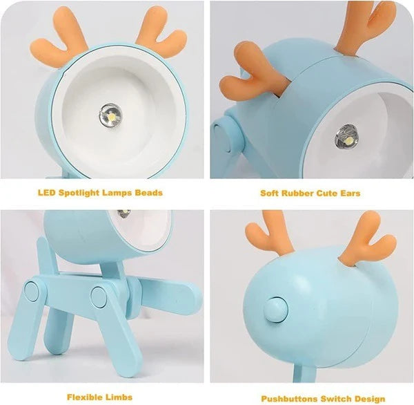 Mini Pet Night Light, Mini Folding Pet LED Night Light Lamp Table & Desktop Ornament DIY Eye Protection for Studies Living Room