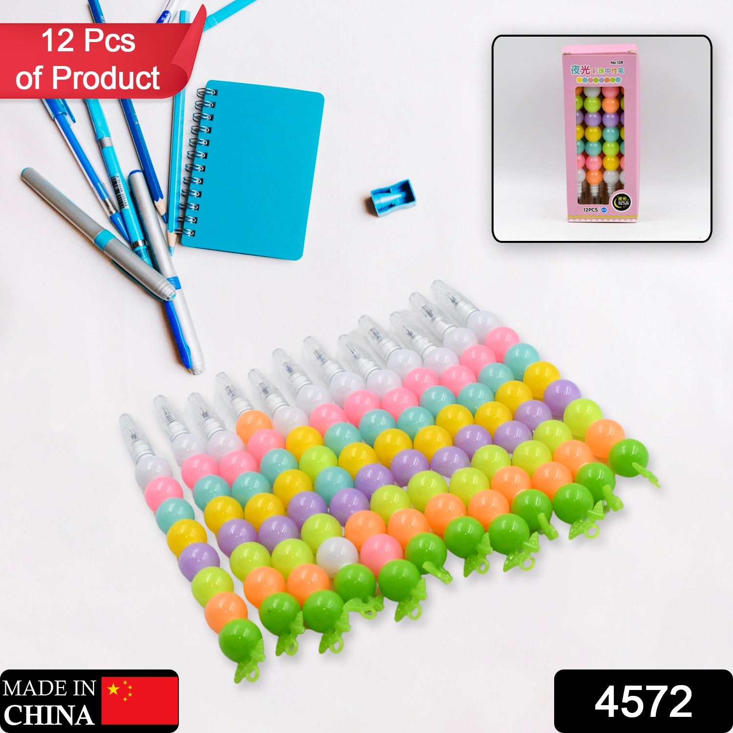 4572 Stylish Pearls Pen Plastic Moti Non-sharpening Design Pen Multicolor Pearls Moti Gel Pen Fancy Designer Attractive Gel Pen For Kids Pack Of (12 Pc Set ) - Springkart 