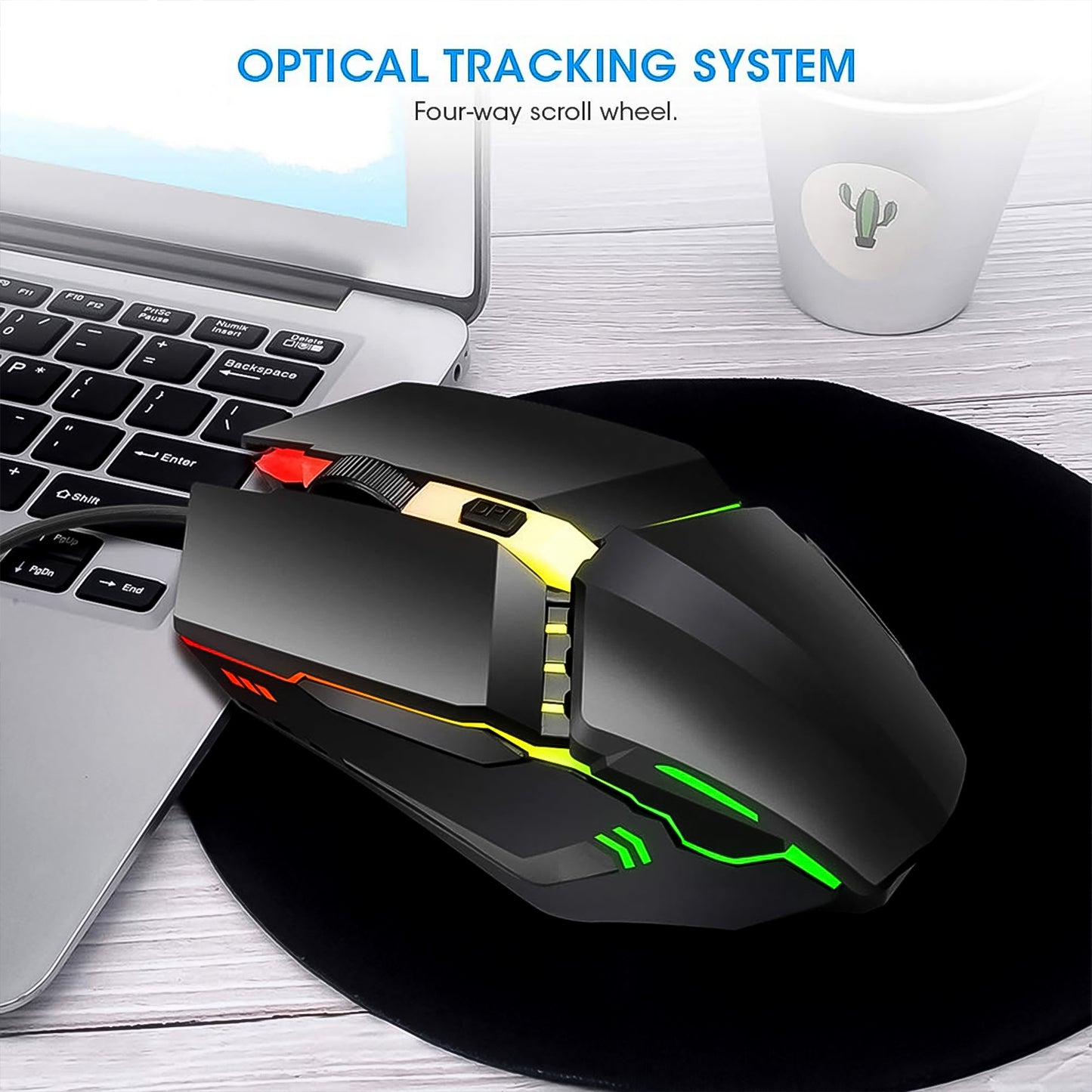Usb Wired Mouse Ergonomic Design Gaming Mouse (1 Pc) - Springkart 