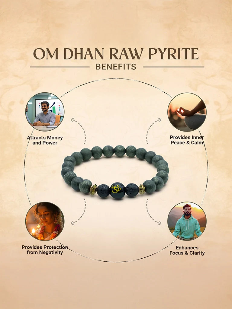OM Pyrite Wealth Combo with FREE Raw Selenite Plate