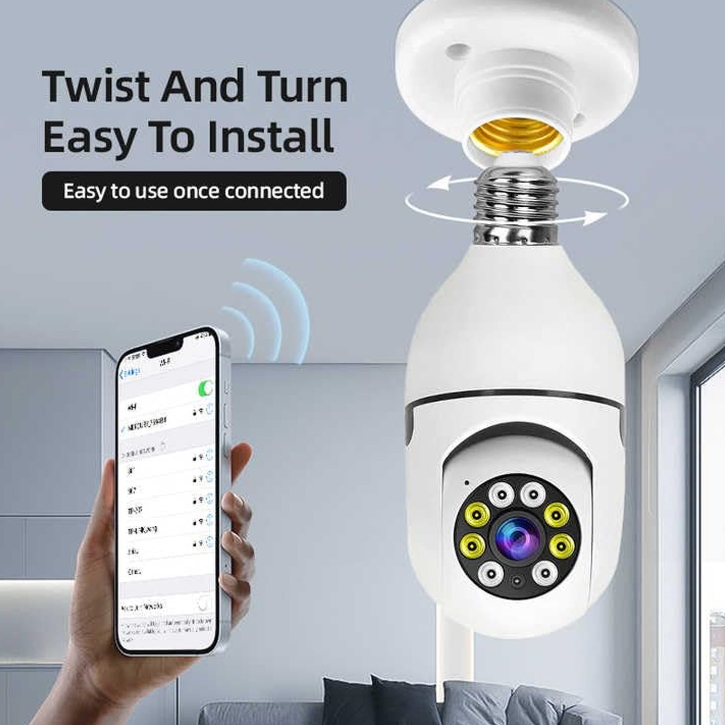 V380 Pro Fisheye 360 Degree Panoramic Wireless Wifi Ip Cctv Security Camera (Pack Of 1) - Springkart 