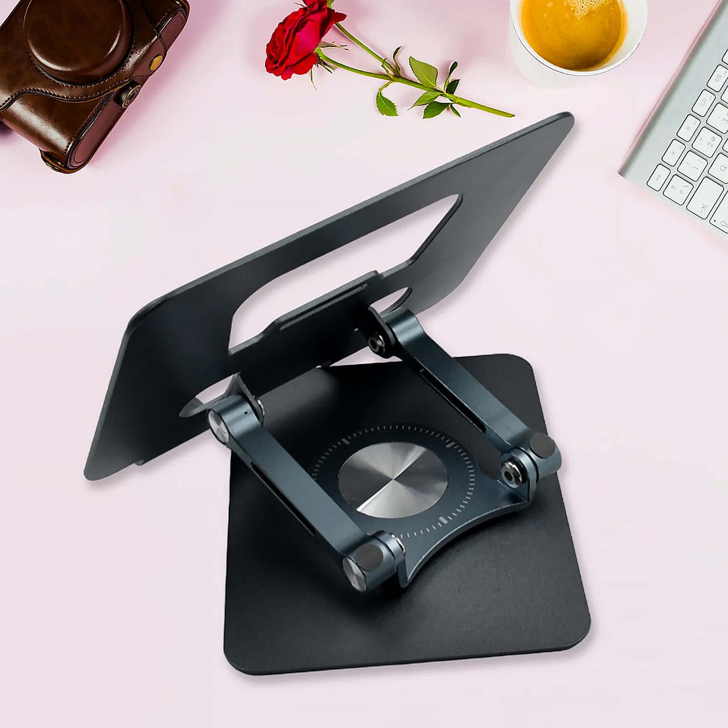 Aluminum Alloy 360rotating Bracket Adjustable Laptop Stand Portable Foldable Ergonomic Laptop Support - Springkart 