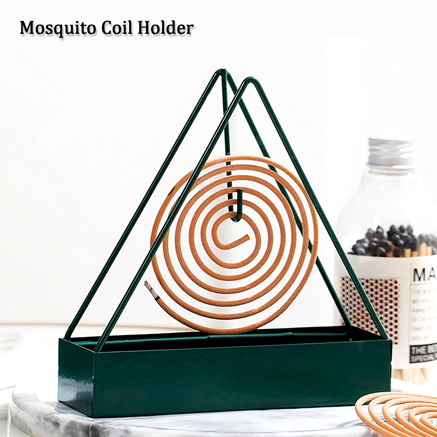 12880 Mosquito Coil Holder Frame Triangular Shape Iron Mosquito Incense Holder Mosquito Repellent Incense Holder Hanging Mosquito Repellent Outdoor Stylish Mosquito Repellent Incense Holder - Springkart 