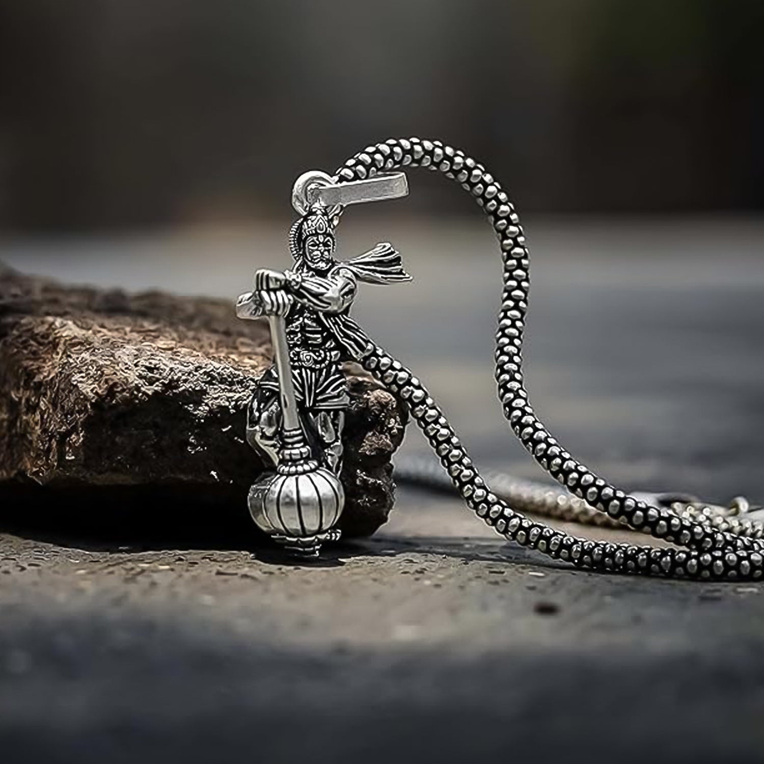Hanuman Ji Pendant With Gada Religious Jewellery For Men And Women (1 Pc) - Springkart 