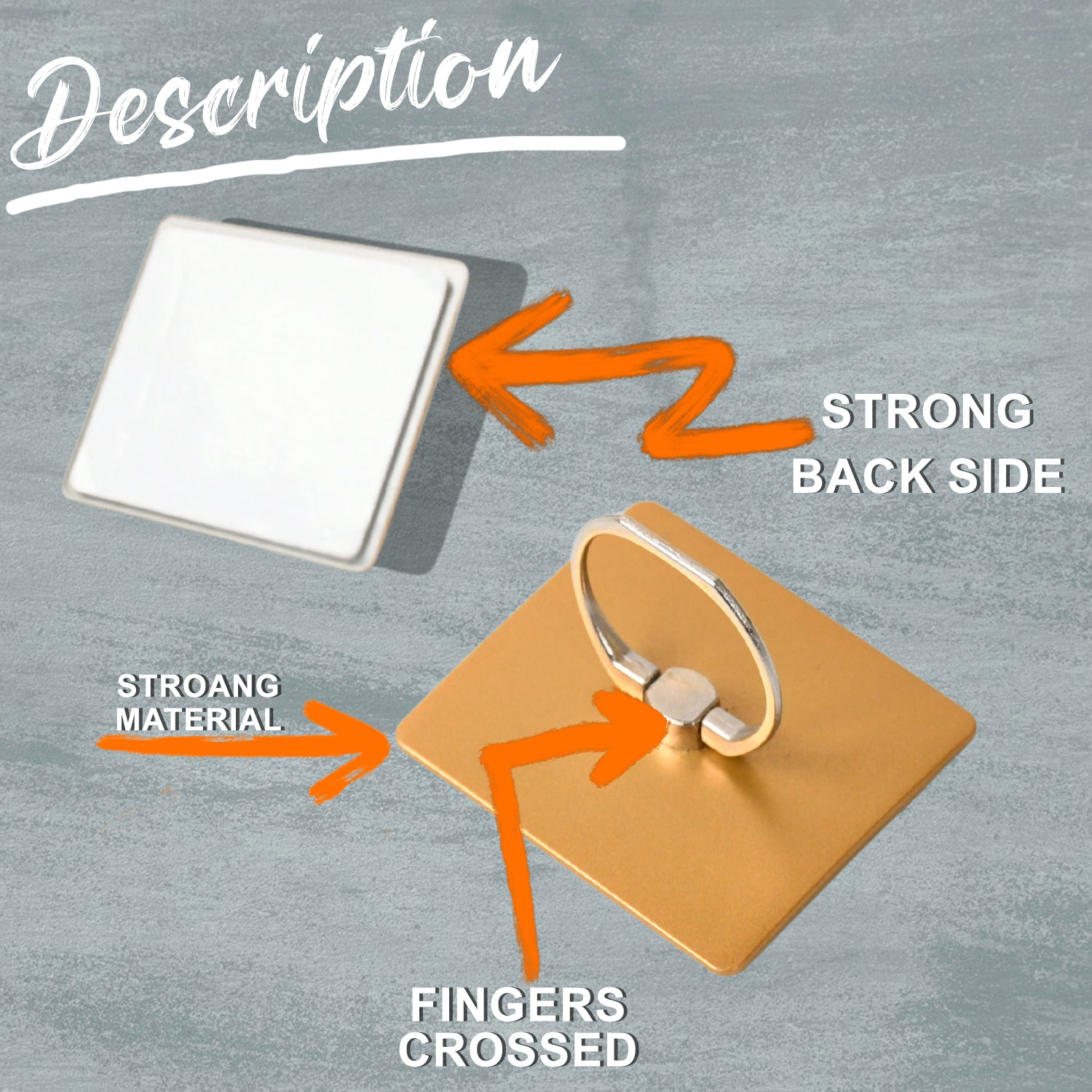 6547 Mobile Phone Finger Stand 360rotation Phone Ring Stand Holder Kickstand Hand Finger Grip (1 Pc) - Springkart 