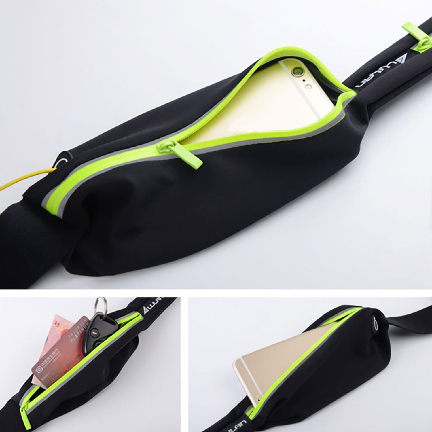 6202 Running Hiking Jogging Walking Reflective Waterproof Waist Bag Compatible Belt Bag - Springkart 