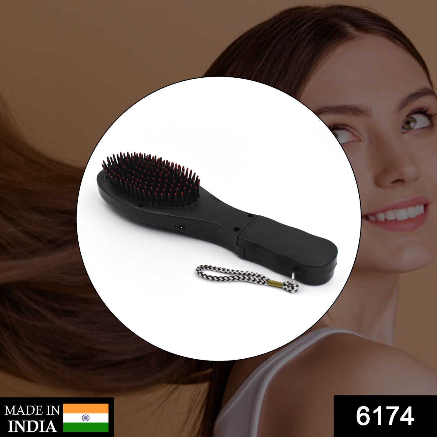 6174 Electric Vibrating Massager Comb Hair Brush Comb Massager - Springkart 