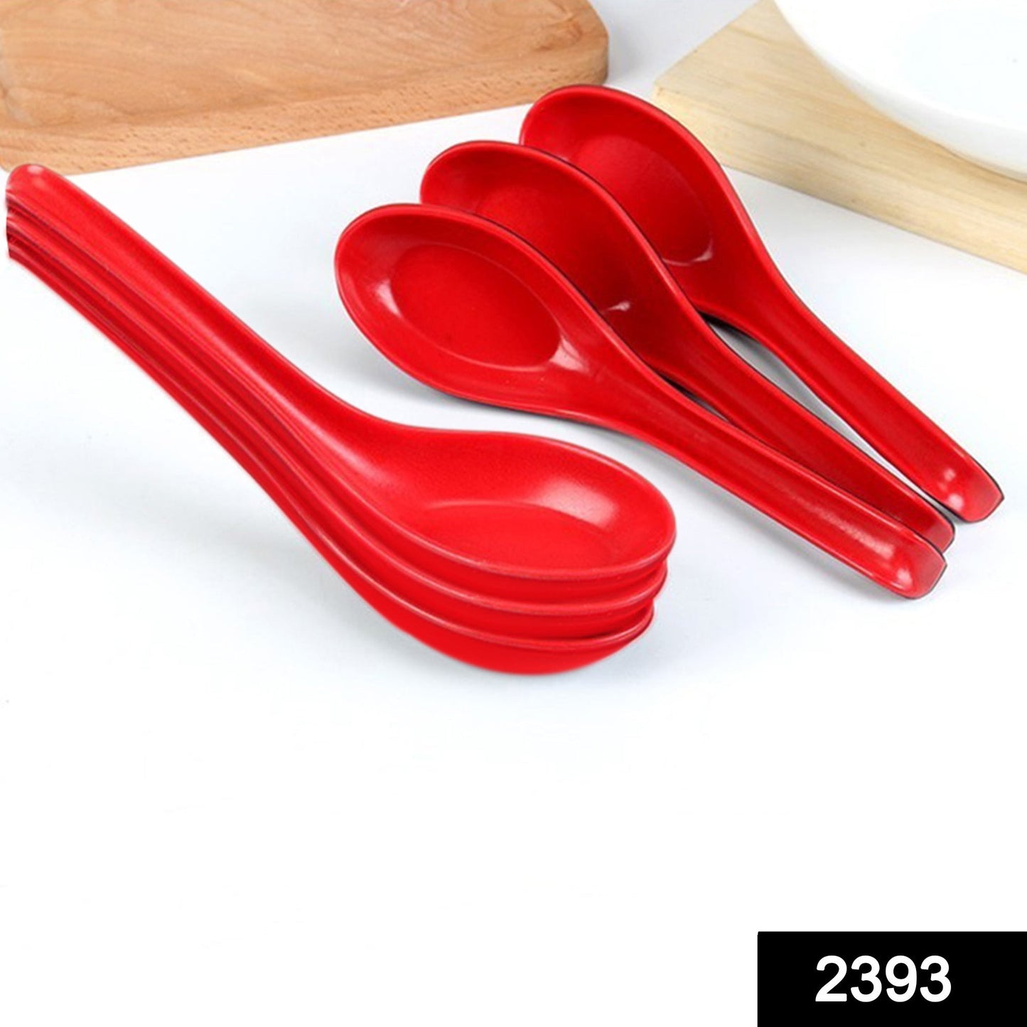 Microwave Safe, Unbreakable, Colorful Soup / Dessert Spoons, Food Grade Set of 6 Pcs, - Springkart 