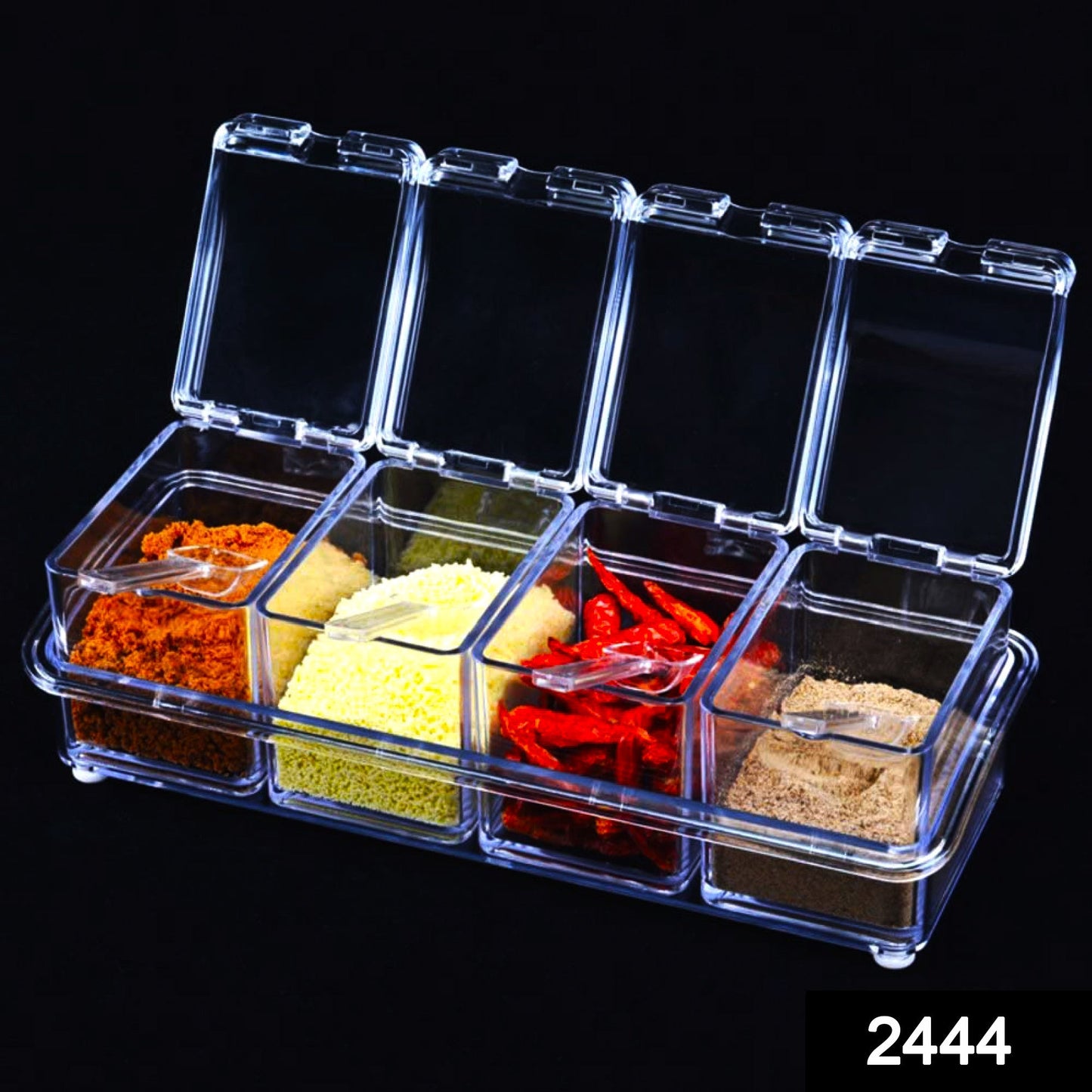 Crystal Seasoning Acrylic Box Pepper Salt Spice Rack - Springkart 