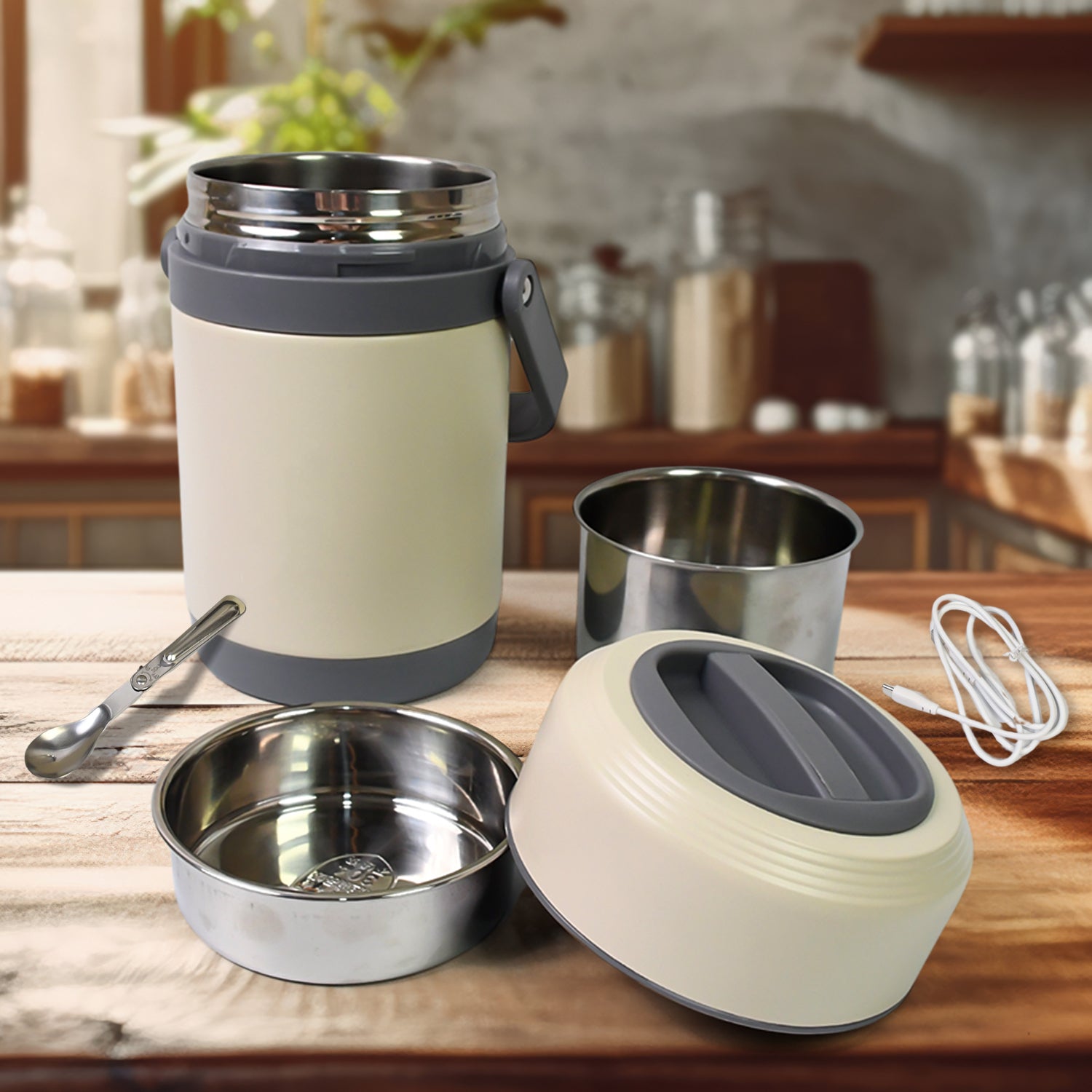 Usb Electric Heated Lunch Boxes (2 Ltr.) - Springkart 