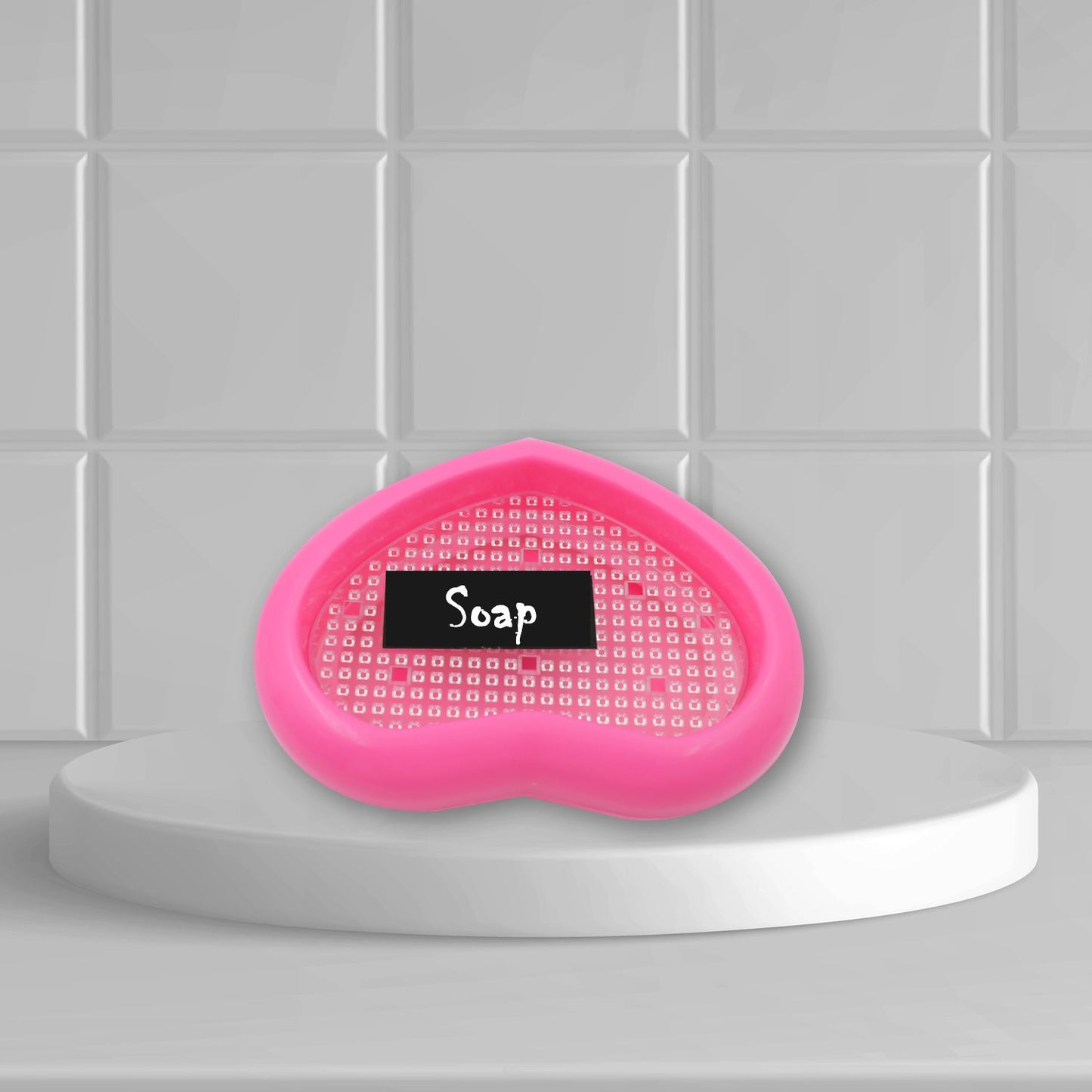 Bathroom Accessories Plastic Soap Case / Soap Dish / Soap Stand, Plastic Soap Case Soap Holder Soap Dish For Bathroom Kitchen Sink (Oval / Heart Shape Soap case / 1 pc ) - Springkart 