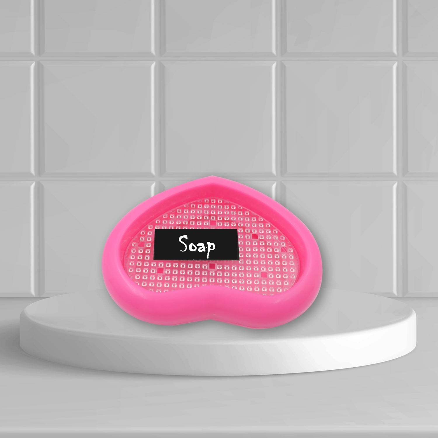 Bathroom Accessories Plastic Soap Case / Soap Dish / Soap Stand, Plastic Soap Case Soap Holder Soap Dish For Bathroom Kitchen Sink (Oval / Heart Shape Soap case / 1 pc ) - Springkart 