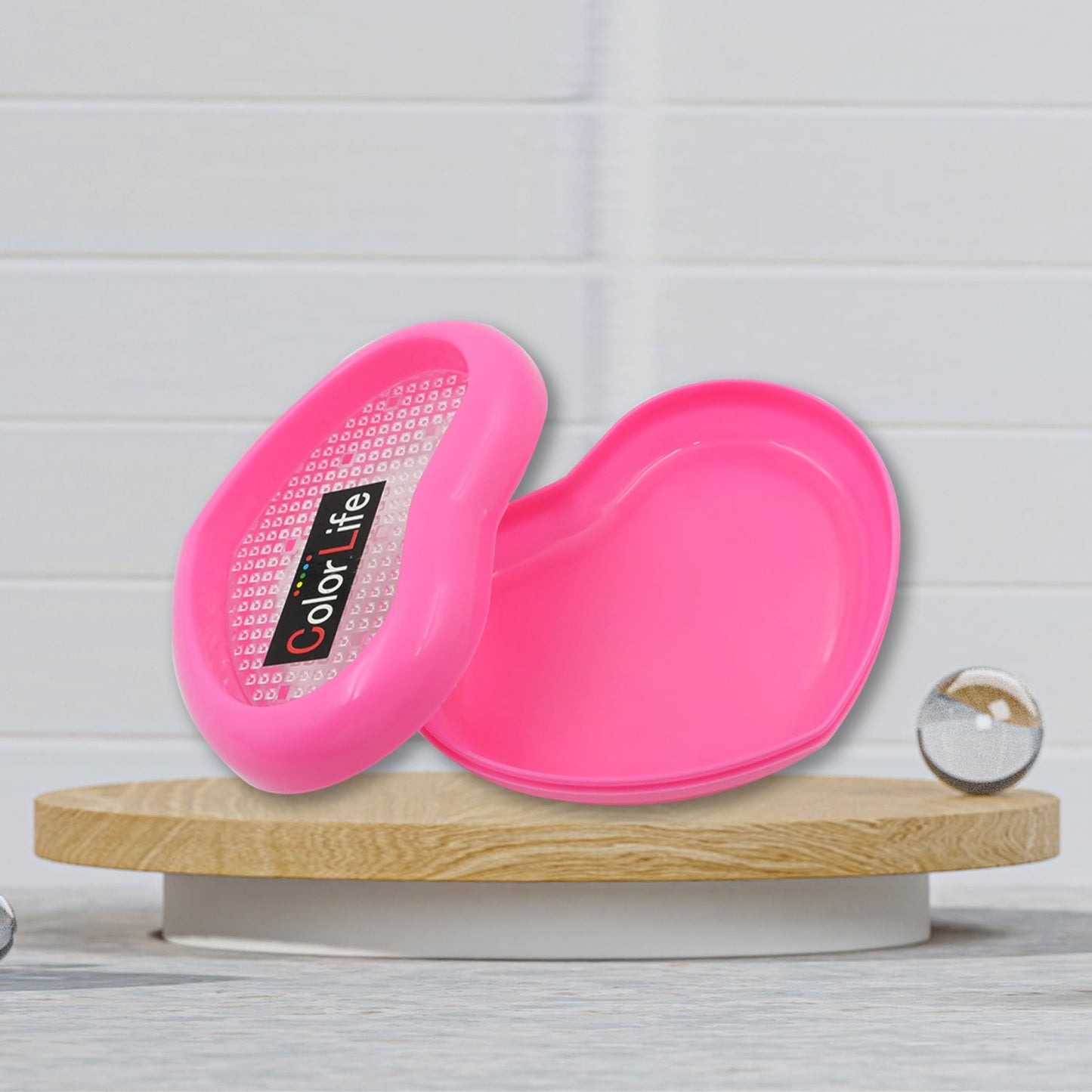 Bathroom Accessories Plastic Soap Case / Soap Dish / Soap Stand, Plastic Soap Case Soap Holder Soap Dish For Bathroom Kitchen Sink (Oval / Heart Shape Soap case / 1 pc ) - Springkart 