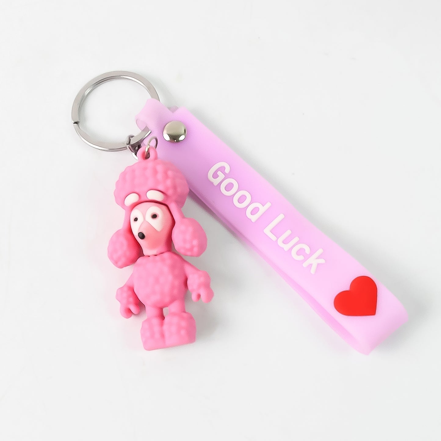 Cute Cartoon Silicone 3d Key Chain With Metal Hook Strap (Pack Of 1) - Springkart 
