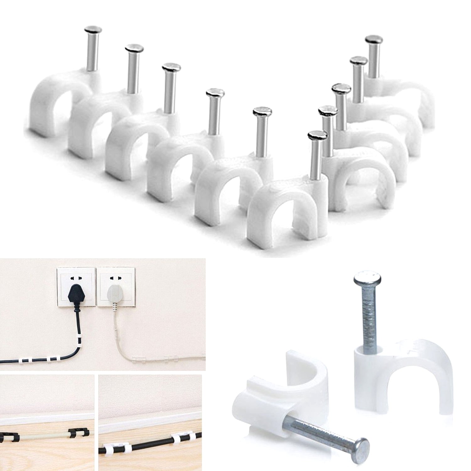 Cable clip set for organizing