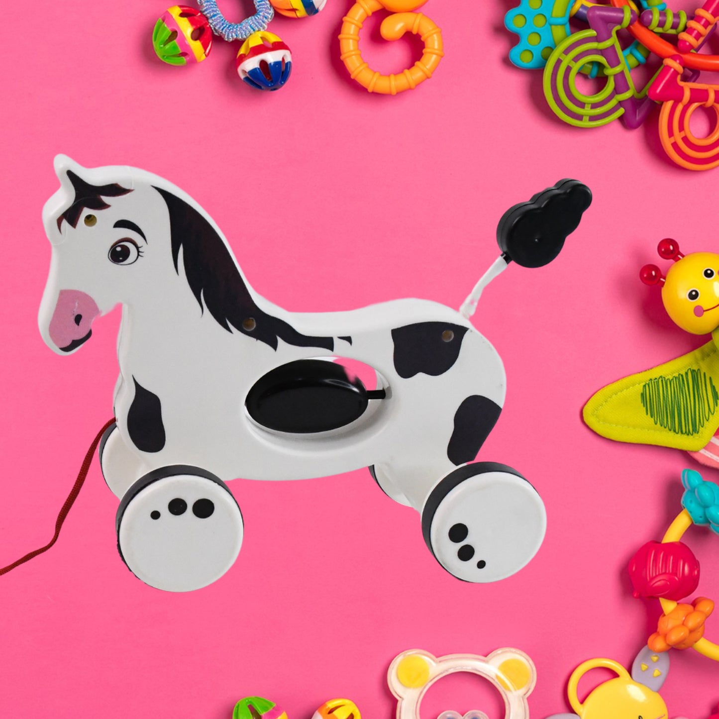 Hourse Pull Along Toddler Toy With Attractive Design - Springkart 