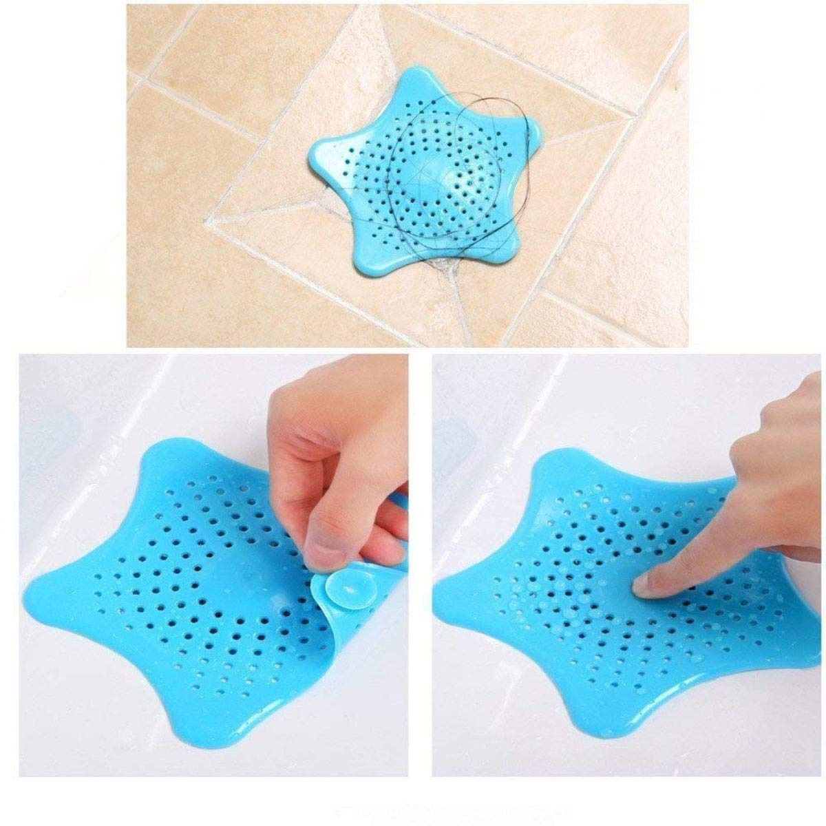 Silicone Star Shaped Sink Filter Bathroom Hair Catcher Drain Strainers for Basin - Springkart 