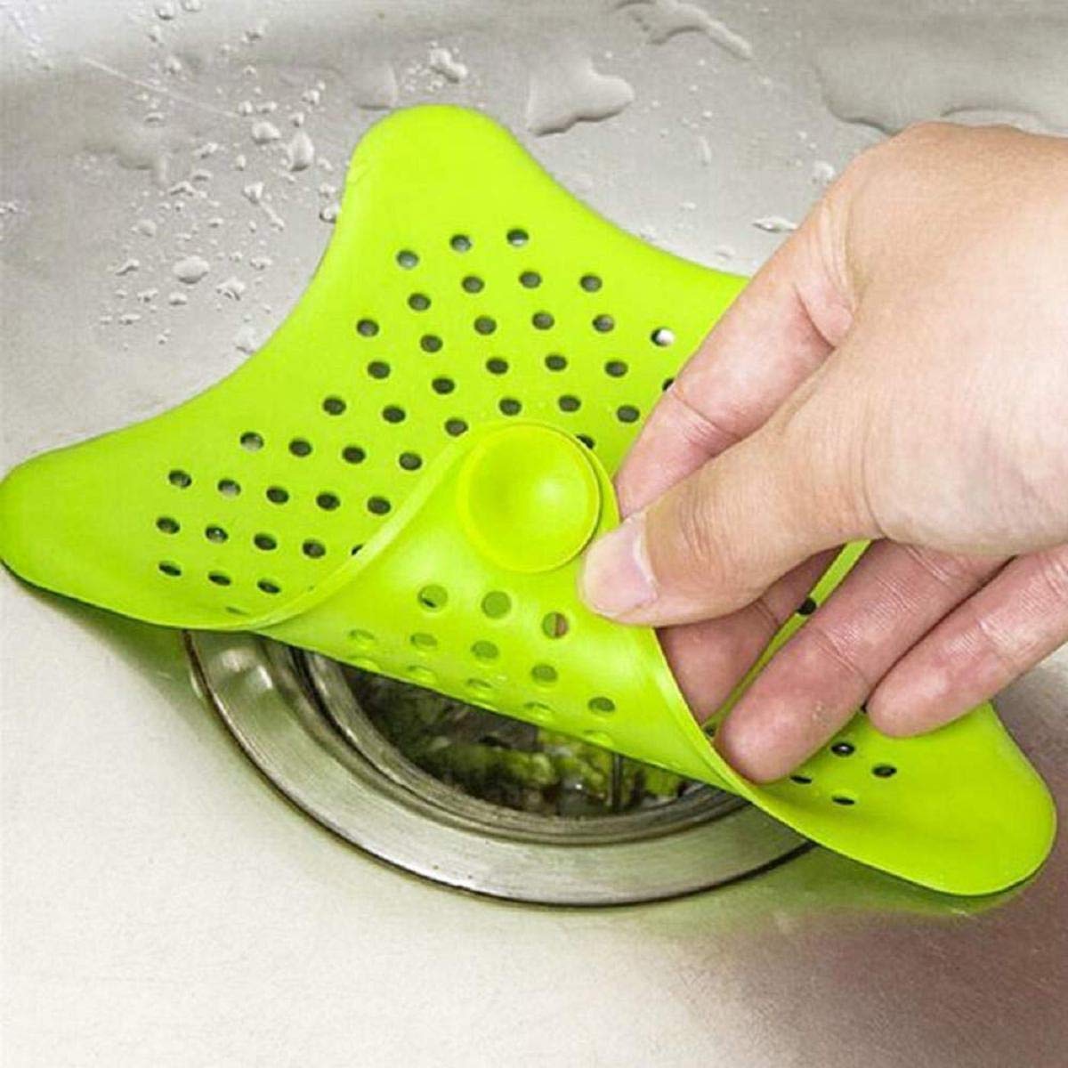 Silicone Star Shaped Sink Filter Bathroom Hair Catcher Drain Strainers for Basin - Springkart 