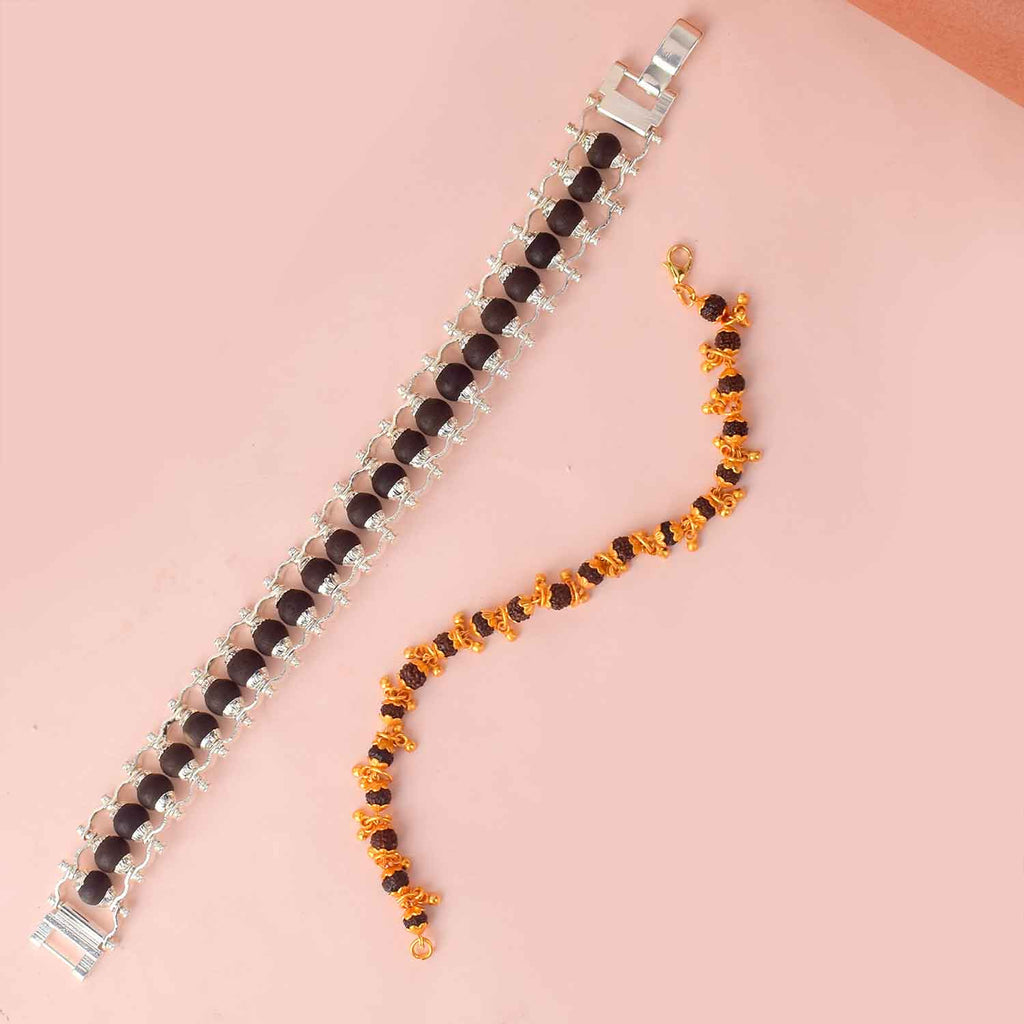 Govt. Certified Silver & Gold PVD Coated Bracelet Combo for Women