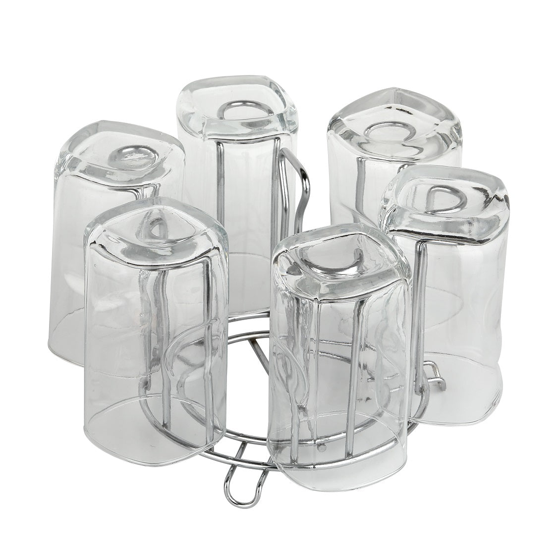 SS Round Glass Stand used for holding sensitive glasses and all present in all kinds of kitchens of official and household places etc. - Springkart 