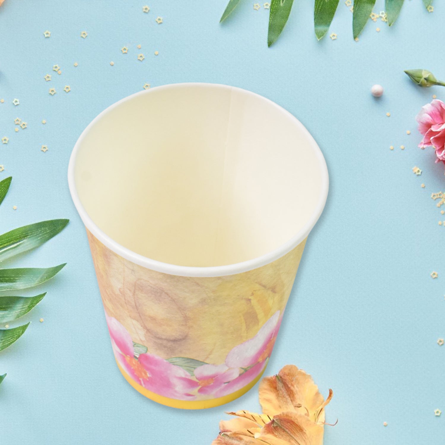 Disposable Paper Cups Disposable Tea Coffee Cups (24 Pcs Set Mix Color Design) - Springkart 