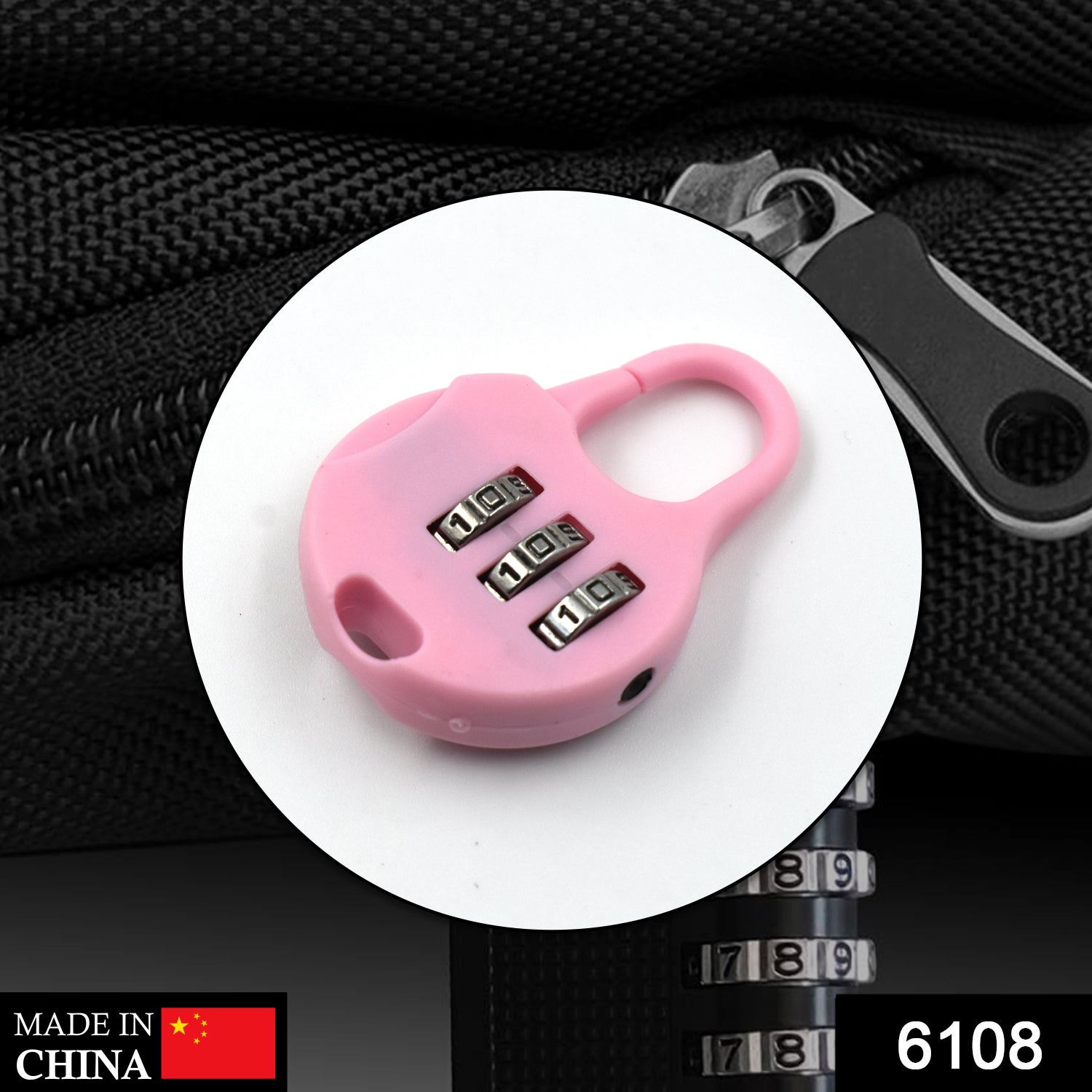 6108 3 Digit Zipper Lock And Zipper Tool Used Widely In All Security Purposes Of Zipper Materials. - Springkart 