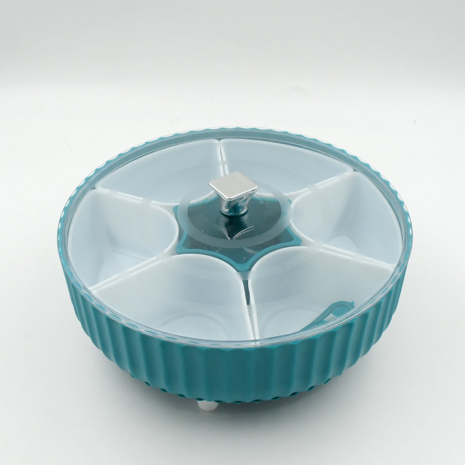 5811 360 Revolving Spice Box Dry Fruit Box Plastic 7 Compartment Box Suitable For Multipurpose Storage Use Like Dry Fruit Spices Pickle Tea Sugar Etc Kitchen Use - Springkart 