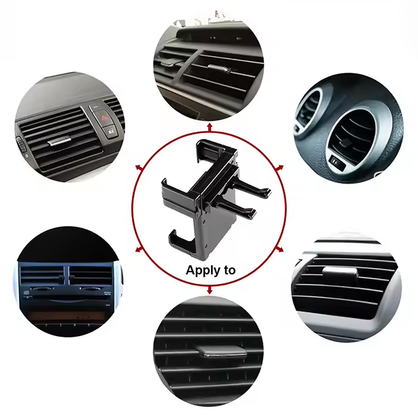 12857smartphone Car Phone Holder Car Air Conditioning Vent Phone Holder Holder Stand For Mobile Phone Cellphone Gps Dashboard Bracket For Car (1 Pc)