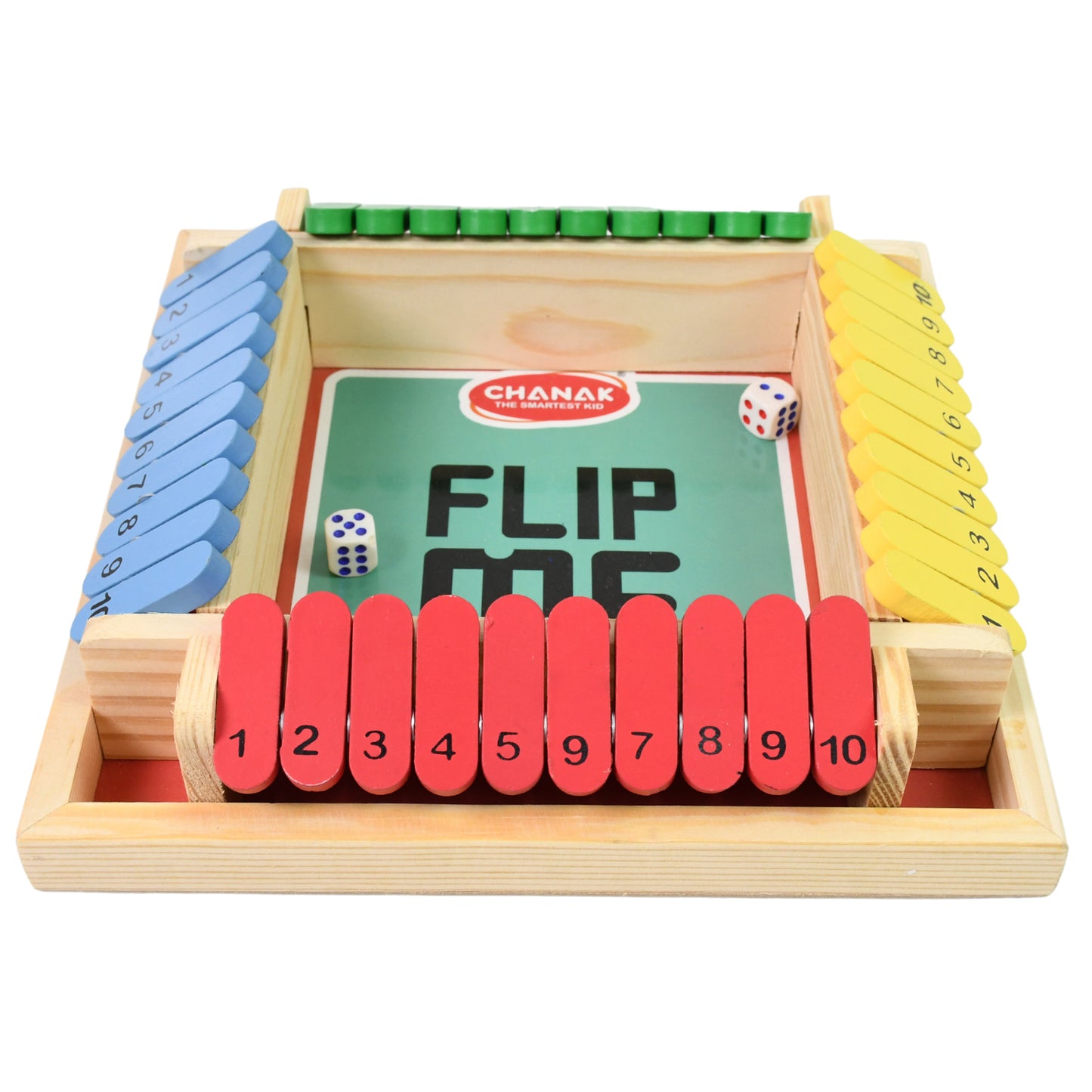 Shut The Box Dice Game Classic Flip Me Multiplayer Game (1 Set) - Springkart 