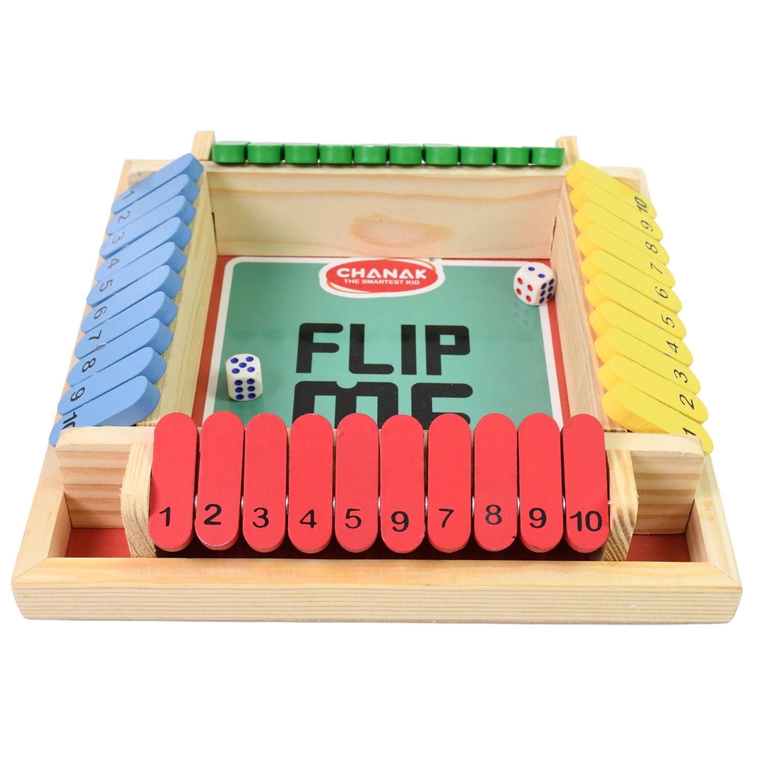 Shut The Box Dice Game Classic Flip Me Multiplayer Game (1 Set) - Springkart 