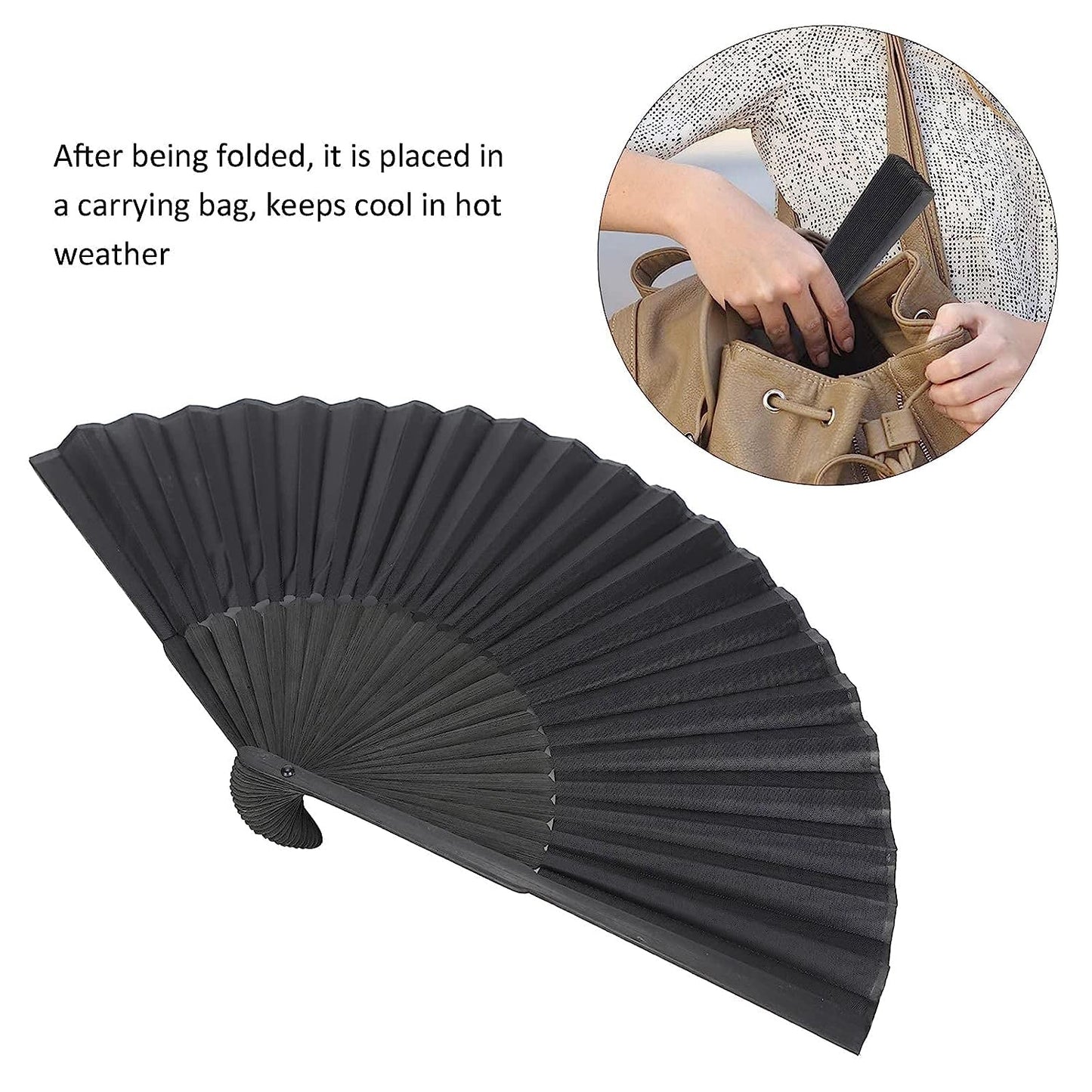 Folding Handheld Pretty Hand Fan Wedding Party Accessory Pocket Sized Fan For Wedding Gift Party Favors Diy Decoration Summer Holidays (1 Pc)