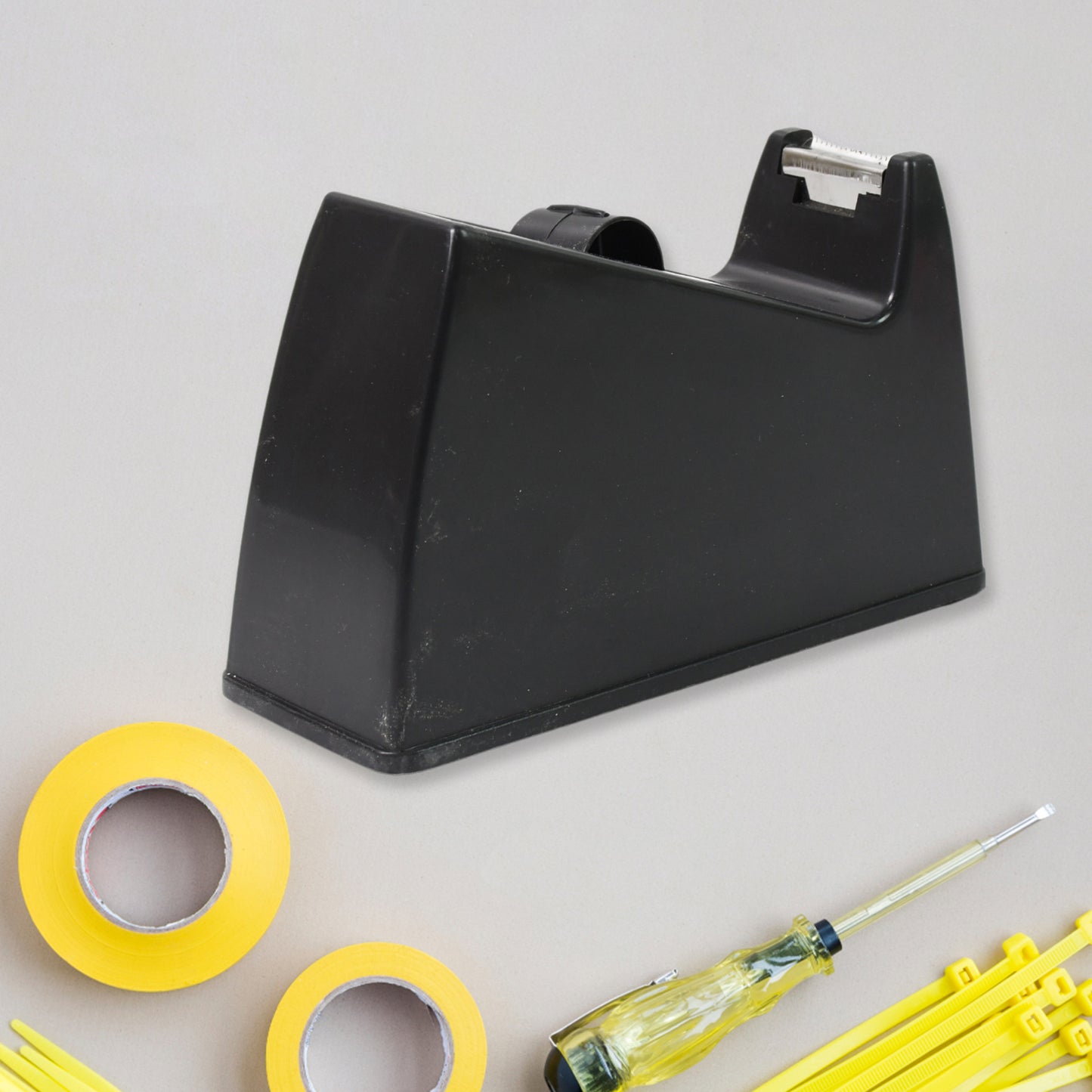 Plastic Tape Dispenser Cutter For Home Office Use (1 Pc Big Mix Color) - Springkart 