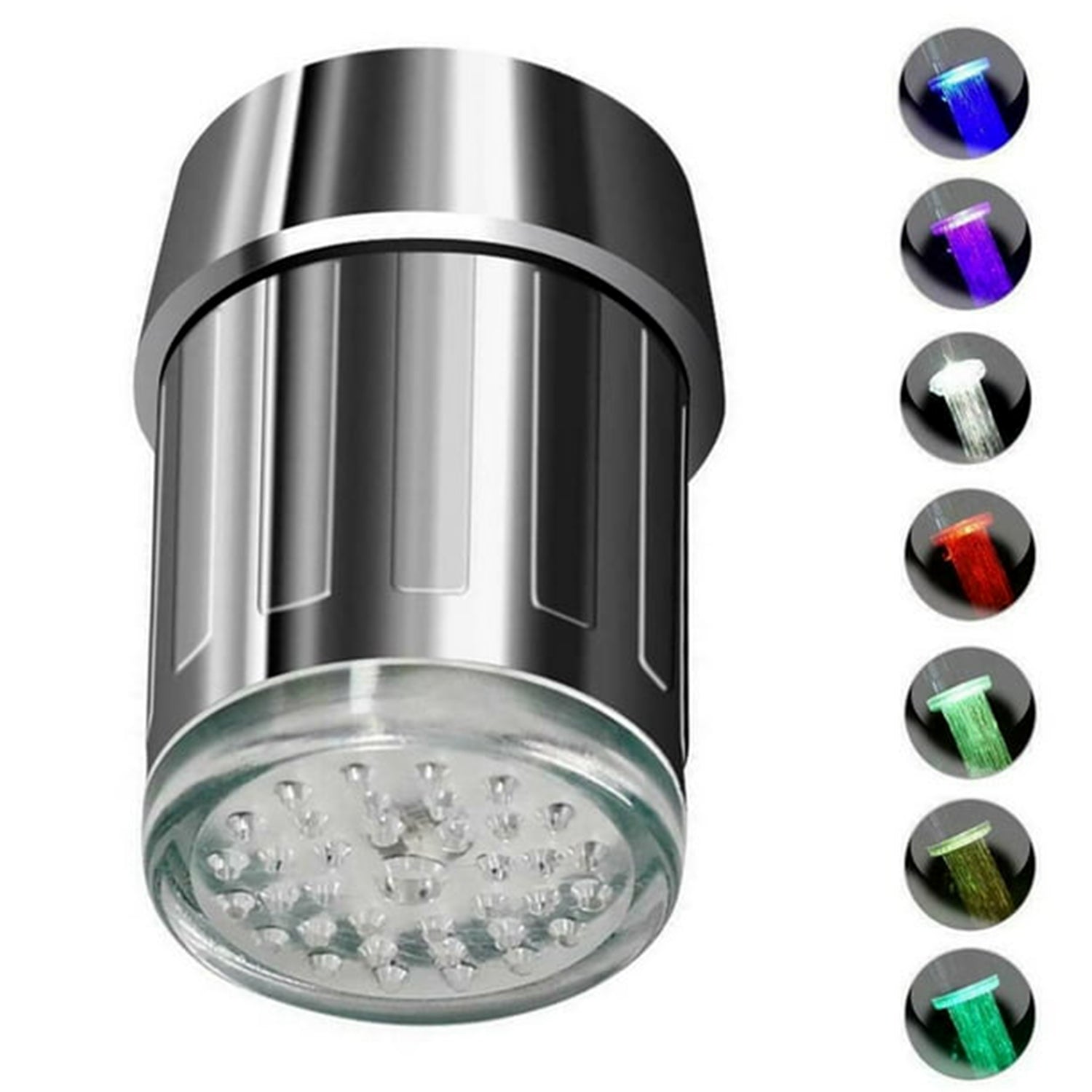 Multi Colors Changing Led Light Stream Faucet Tap Adapter (1 Pc) - Springkart 
