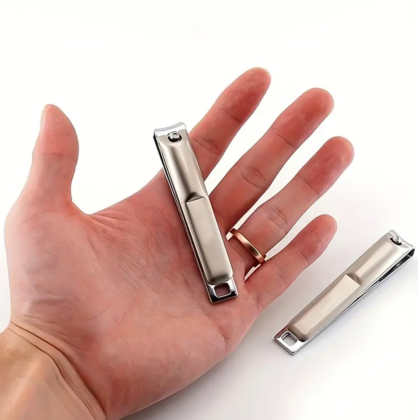 Stainless Steel Folding Portable Large Nail Clippers With Nail File (1 Pc) - Springkart 