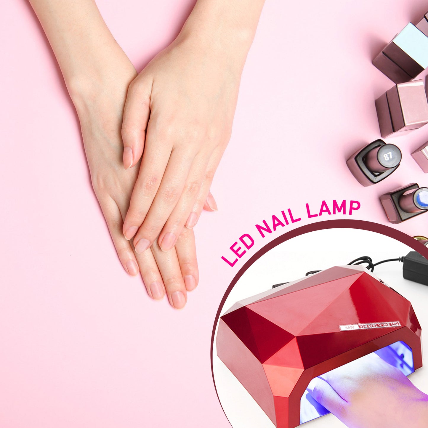36w Led Nail Dryer Curing Nail Polish Uv Gel Diamond Shaped Nail Dryers (1 Pc) - Springkart 