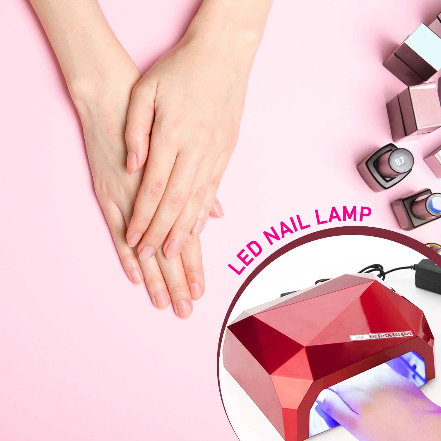 36w Led Nail Dryer Curing Nail Polish Uv Gel Diamond Shaped Nail Dryers (1 Pc) - Springkart 