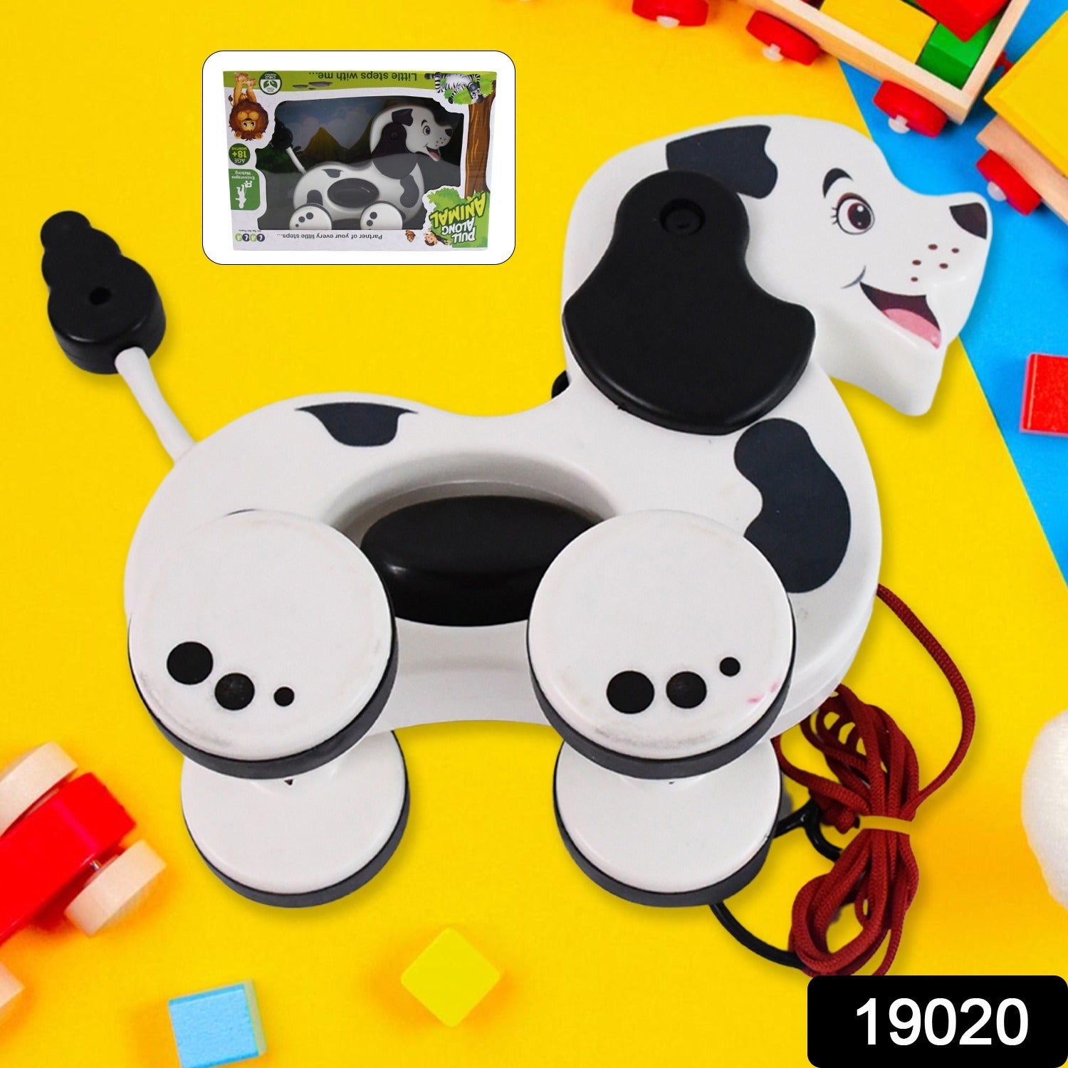 Dog Pull Along Toddler Toy With Attractive Design (1 Pc) - Springkart 