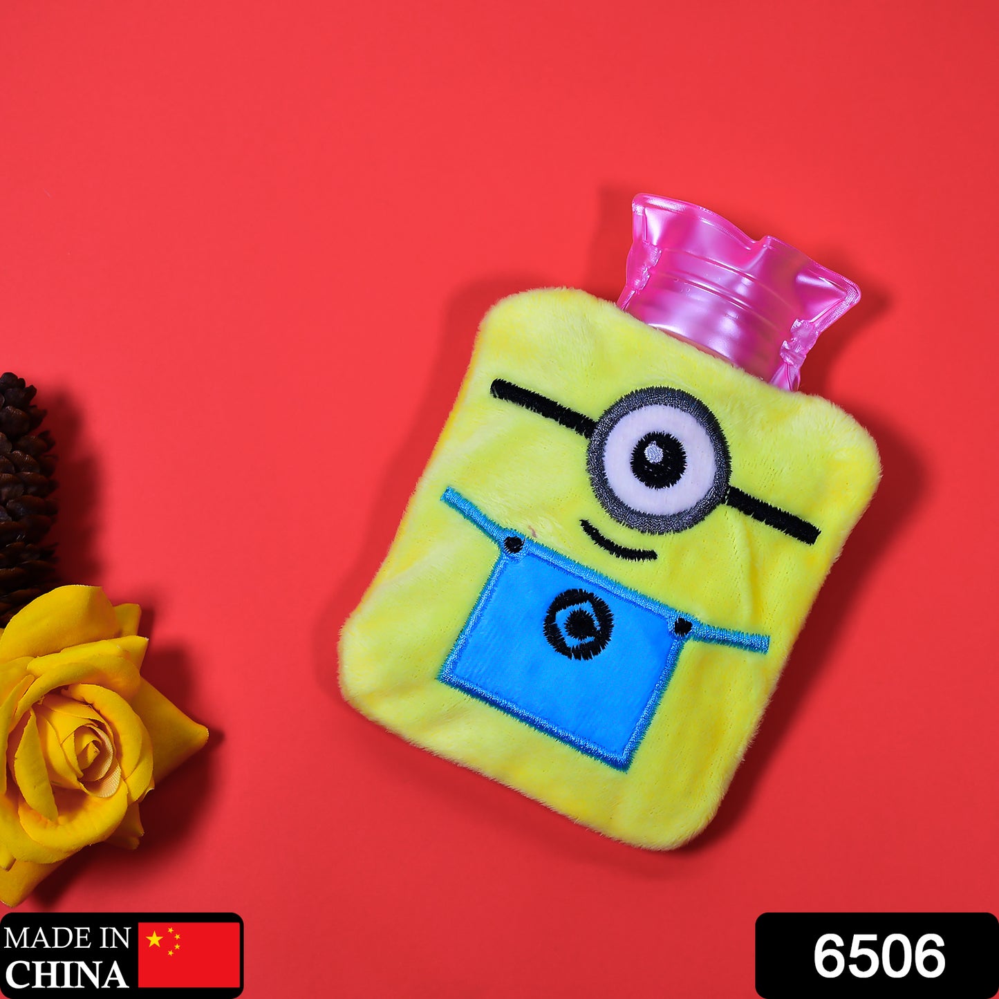 6506 Minions Small Hot Water Bag With Cover For Pain Relief Neck Shoulder Pain And Hand Feet Warmer Menstrual Cramps. - Springkart 