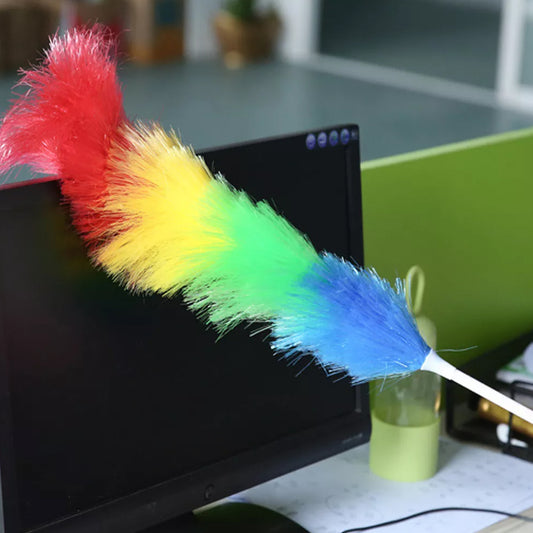 6321 Colorful Feather Duster Microfiber Duster For Cleaning Dusting Stick Dusting Brush - Springkart 