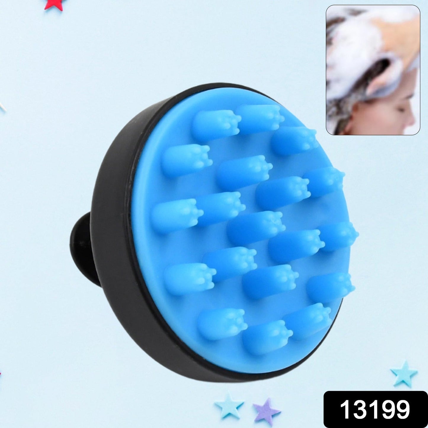 Hair Scalp Massager Shampoo Brush Comb (1 Pc) - Springkart 