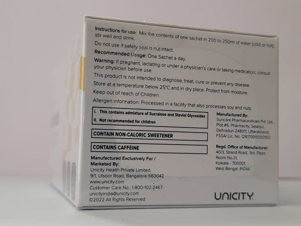 Unicity Unimate Lemon Ginger Flavor 30Sachets