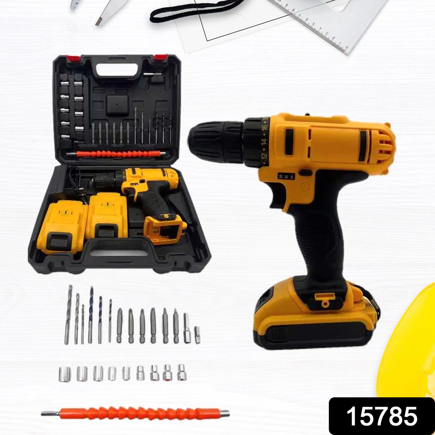 24 V Lithium Double Battery Cordless Drill Set (29 Pcs Set) - Springkart 