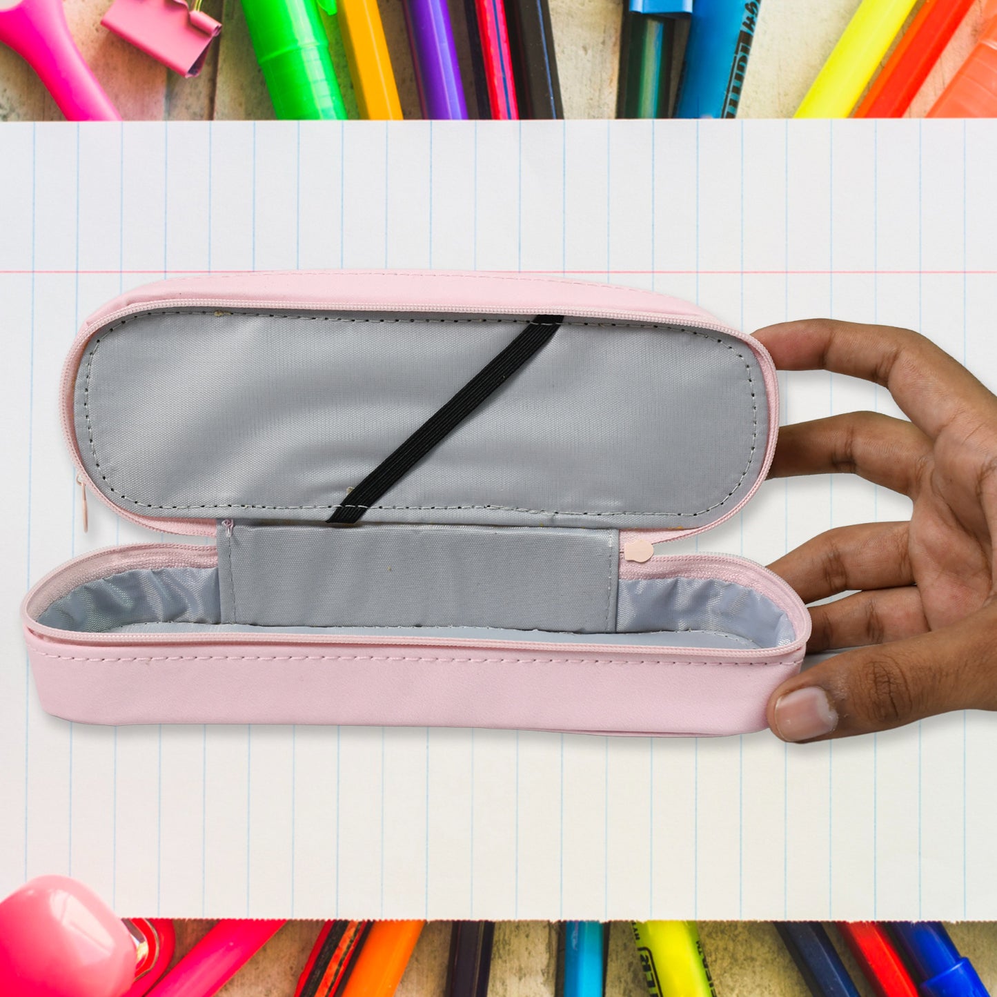 Double Layer Large Capacity With Multi-functional Pencil Case (1 Pc) - Springkart 