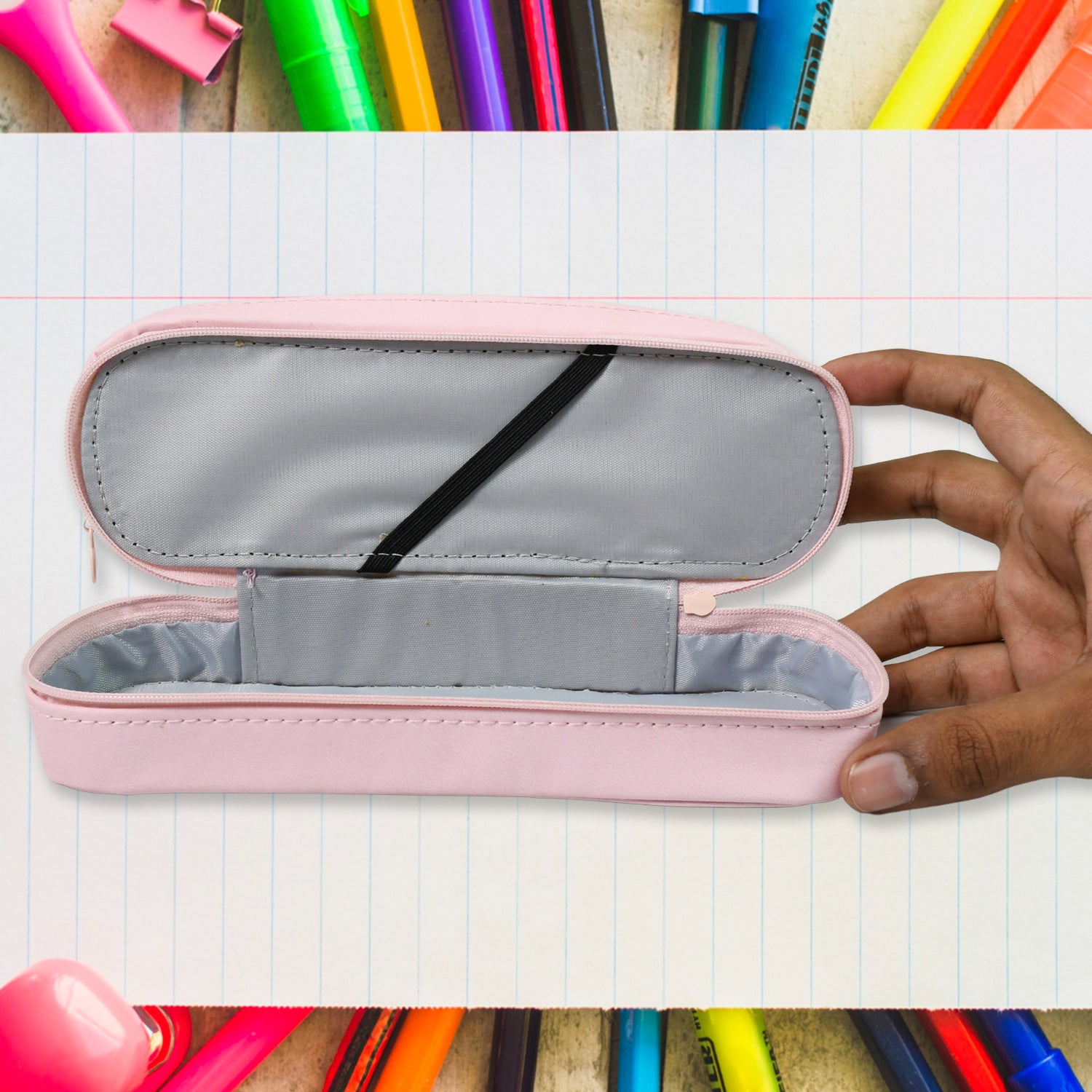 Double Layer Large Capacity With Multi-functional Pencil Case (1 Pc) - Springkart 